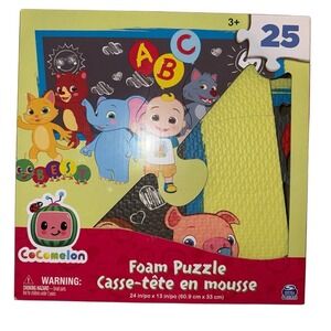 COCOMELON 25 Piece Foam Jigsaw Puzzle Mat 24" X 13" New Sealed